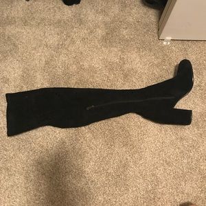 ▪️Vegan Suede Thigh High Black Boots ♥️